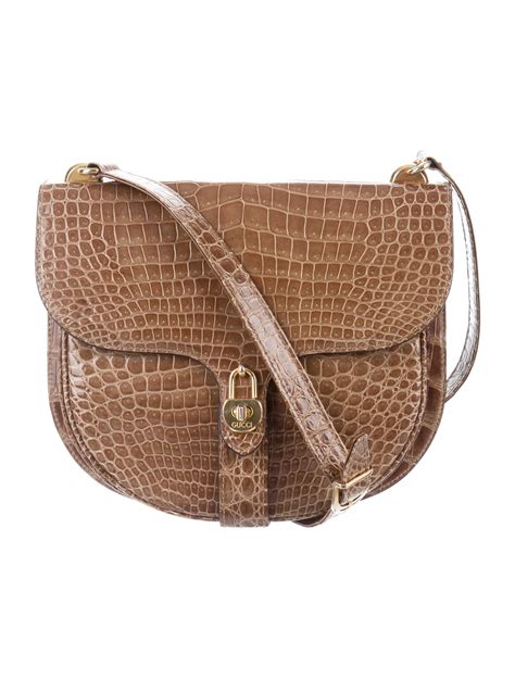 vintage gucci crocodile handbag|Gucci guccissima shoulder bag.